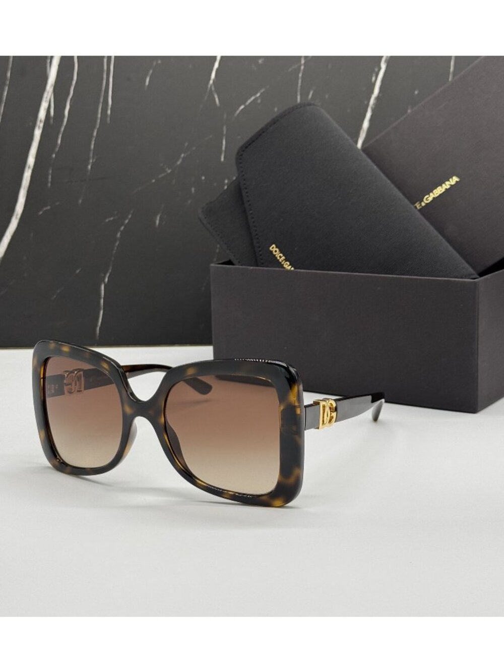 Dolce&Gabbana DG6193U 502/13 Havana Brown Butterfly Sunglasses Authentic NEW